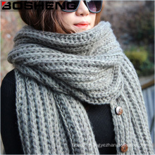 Women′s Acrylic Knitted Warm Large Fashion Scarf